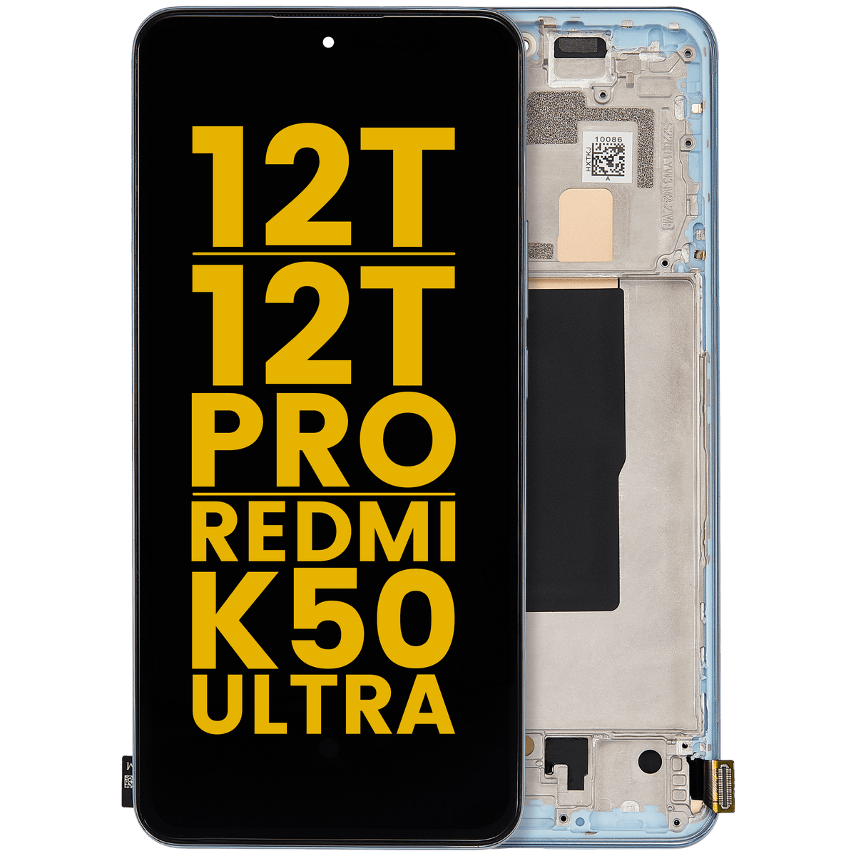 OLED Assembly With Frame For Xiaomi 12T / 12T Pro / Redmi K50 Ultra (Refurbished) (Blue) – replacement part product view – OLED Display Replacement for phone repair