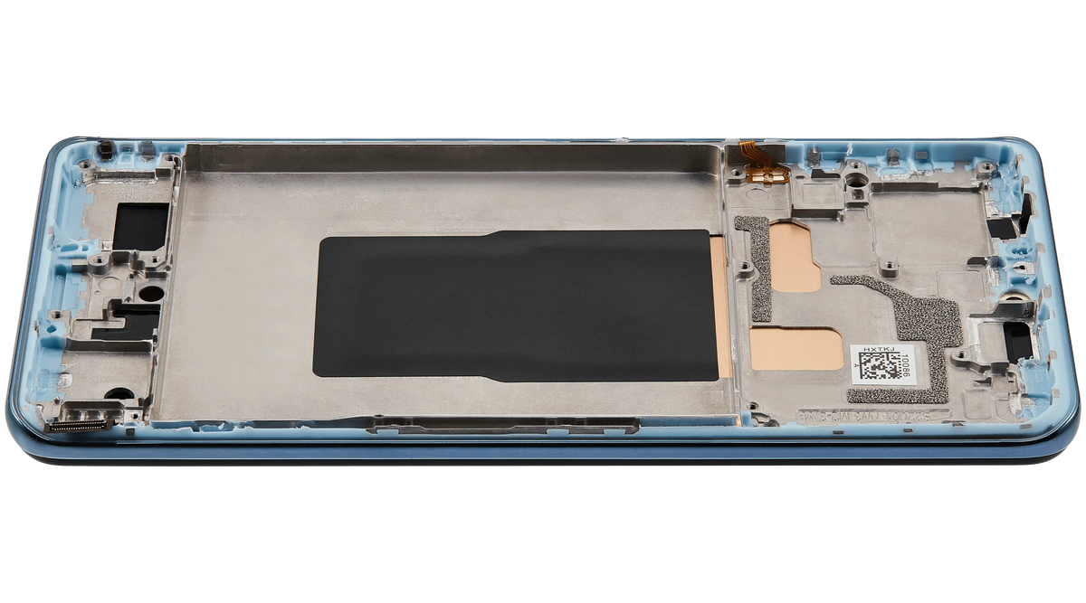 OLED Assembly With Frame For Xiaomi 12T / 12T Pro / Redmi K50 Ultra (Refurbished) (Blue) – phone repair part product angle – OLED Display Replacement for phone repair