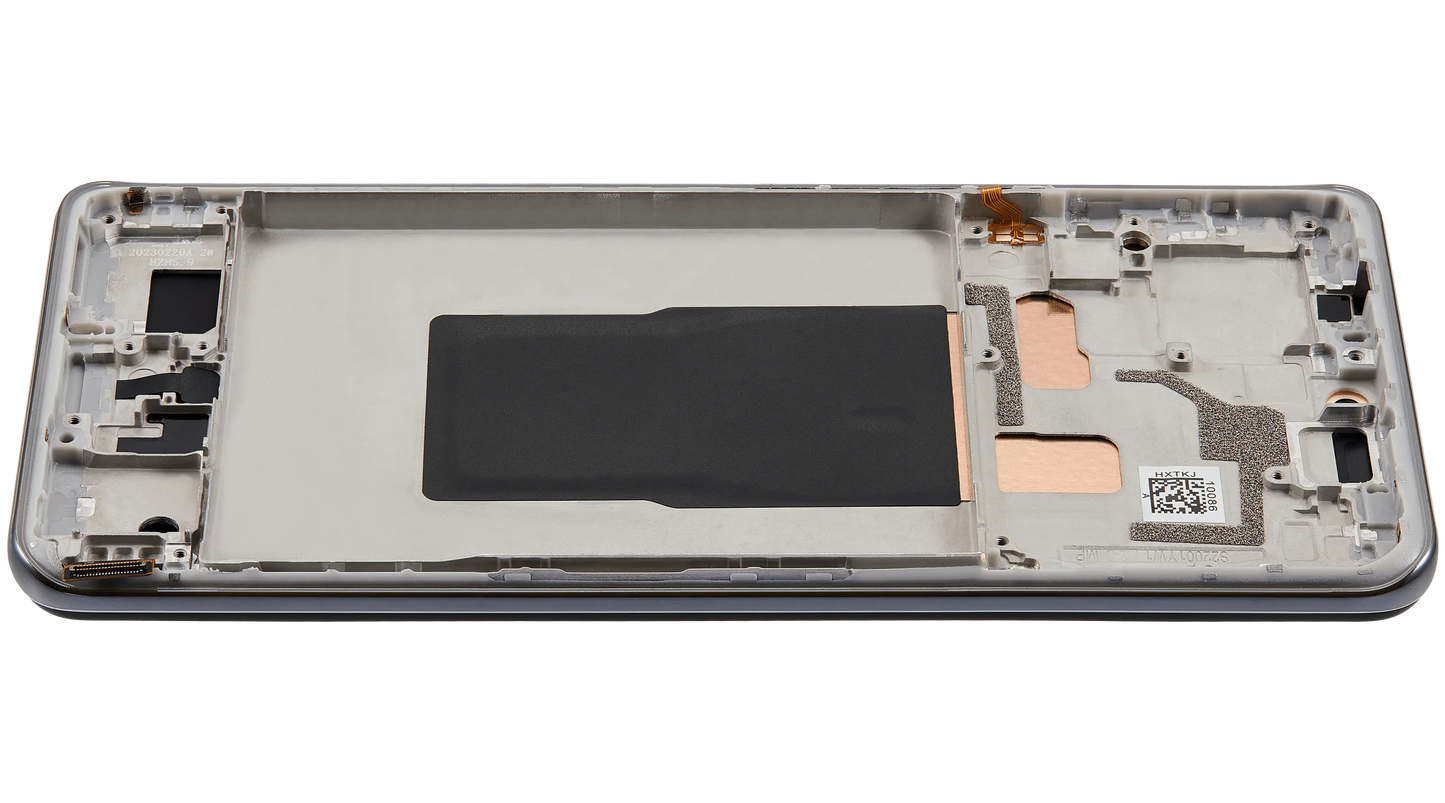 OLED Assembly With Frame For Xiaomi 12T / 12T Pro / Redmi K50 Ultra (Refurbished) (Silver) – phone repair part product angle – OLED Display Replacement for phone repair