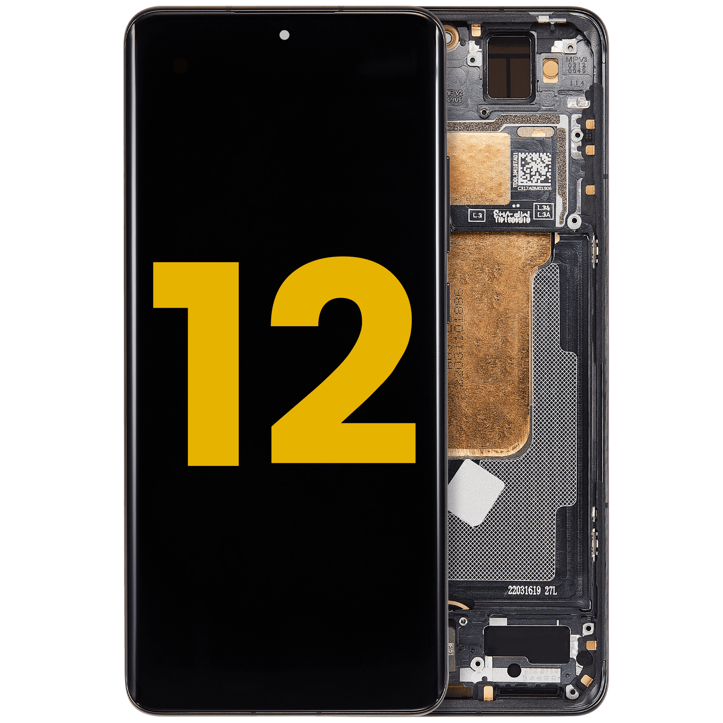 OLED Assembly With Frame For Xiaomi 12 / 12X / 12S (Refurbished) (Gray) – replacement part product view – OLED Display Replacement for phone repair