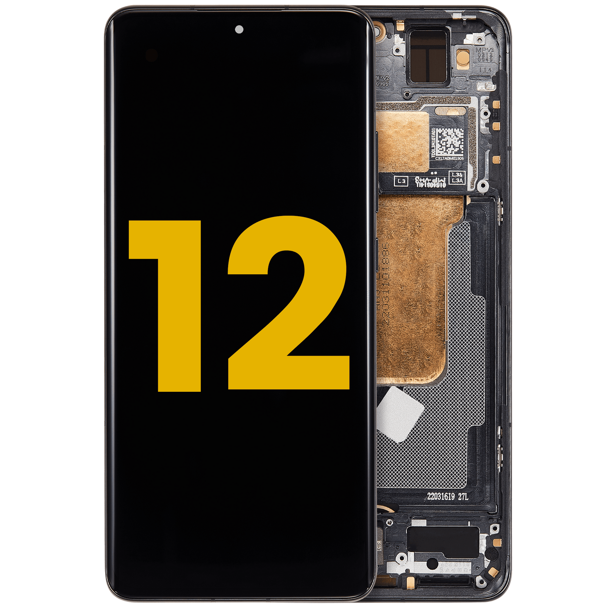 OLED Assembly With Frame For Xiaomi 12 / 12X / 12S (Refurbished) (Gray) – replacement part product view – OLED Display Replacement for phone repair