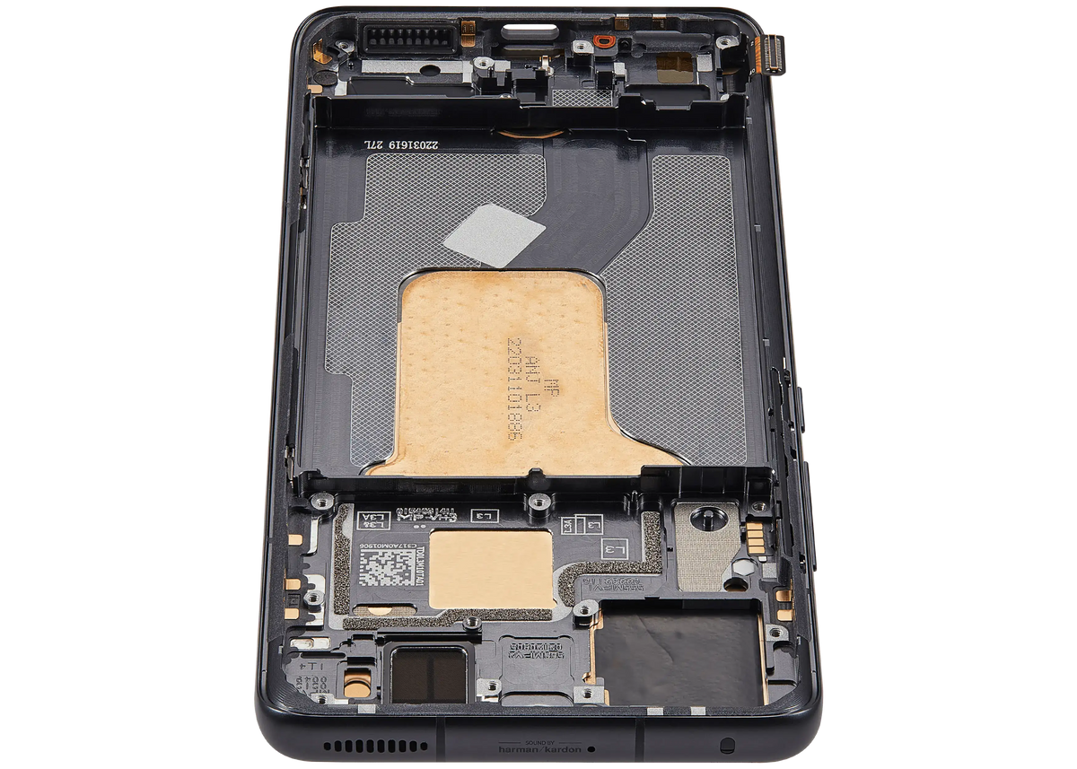 OLED Assembly With Frame For Xiaomi 12 / 12X / 12S (Refurbished) (Gray) – device repair component close-up – OLED Display Replacement for phone repair