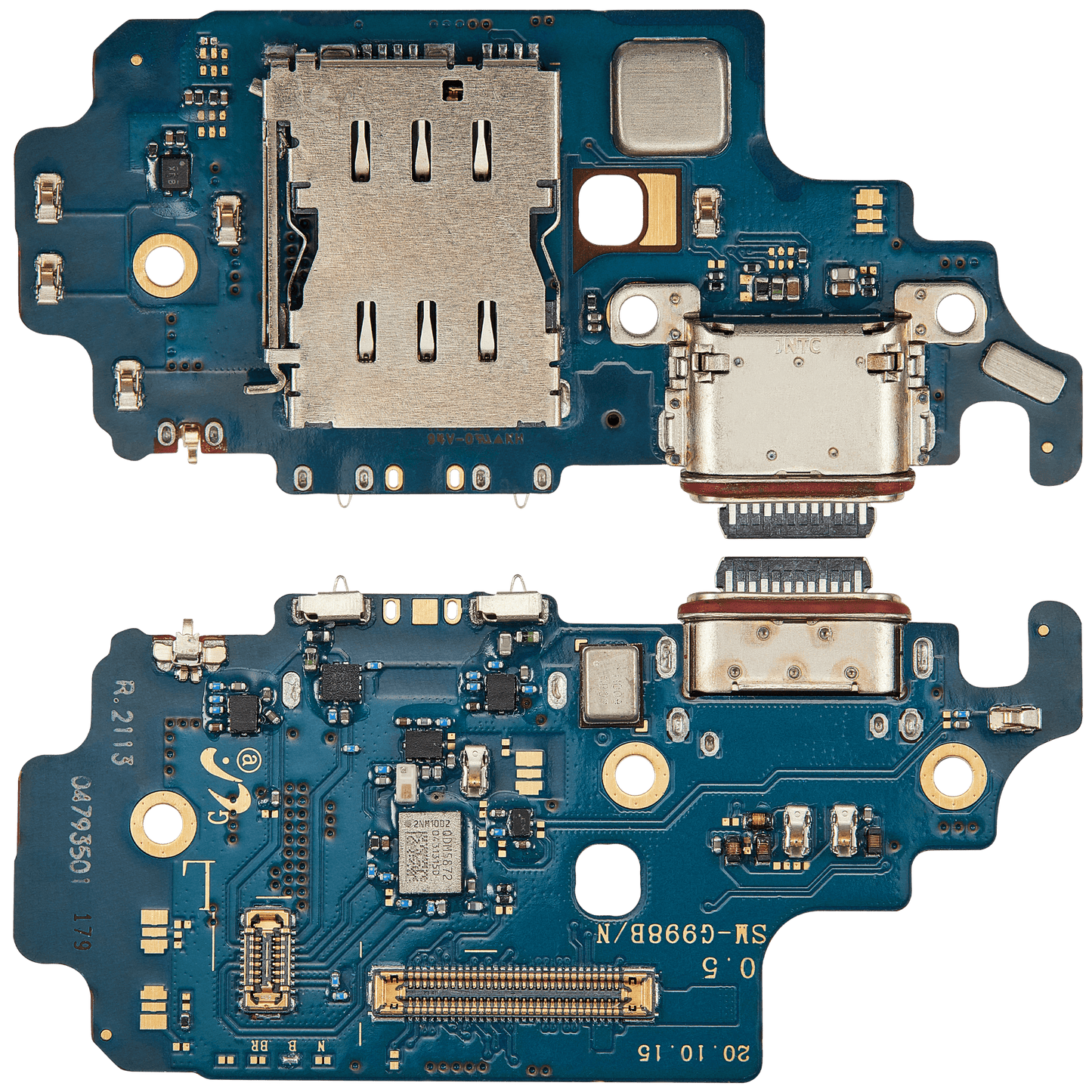 Charging Port Board With Sim Card Reader For Samsung Galaxy S21 Ultra 5G (G998B) (International Version) (Premium)