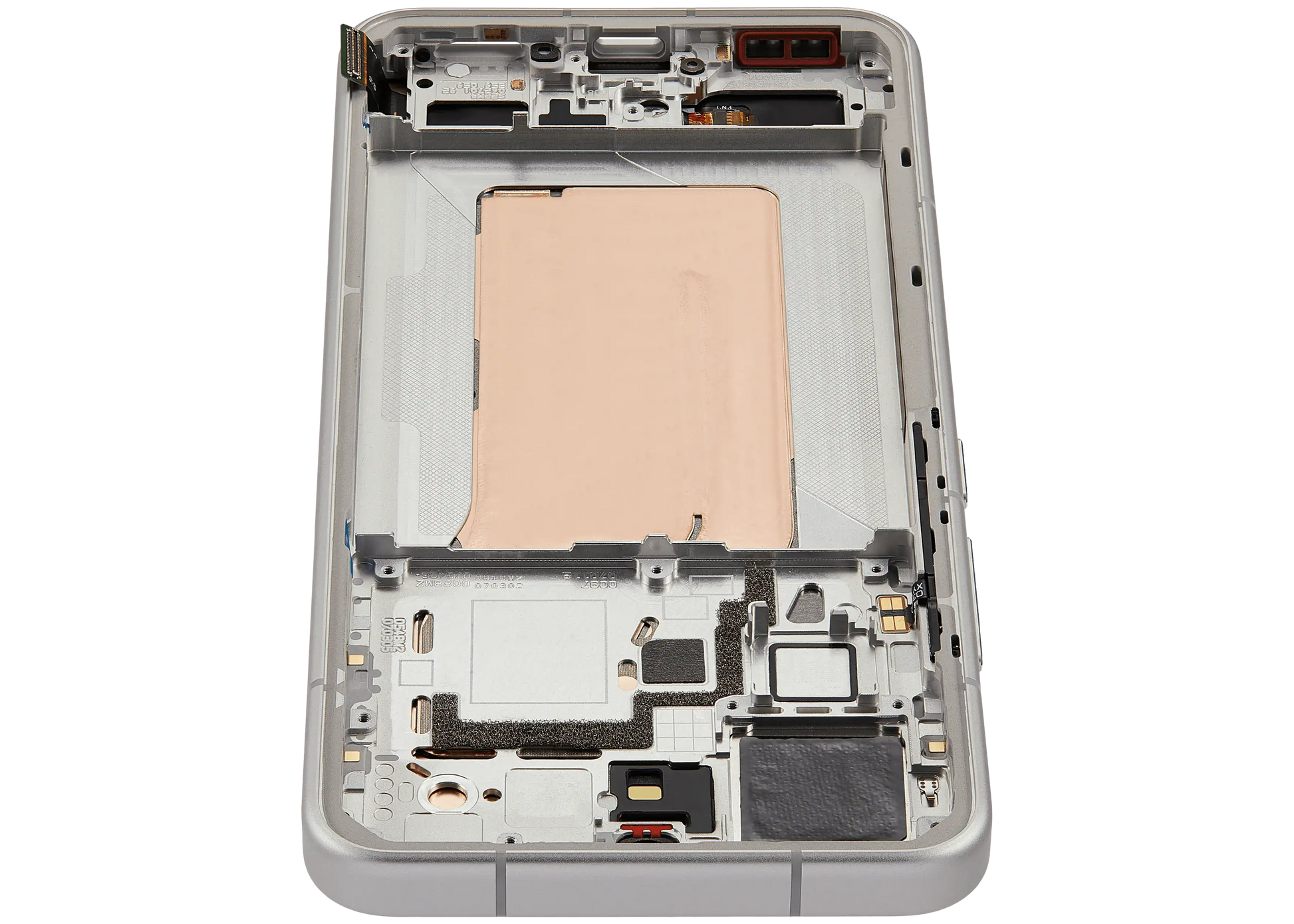 OLED Assembly With Frame For Xiaomi 15 (Refurbished) (White) – device repair component close-up – OLED Display Replacement for phone repair