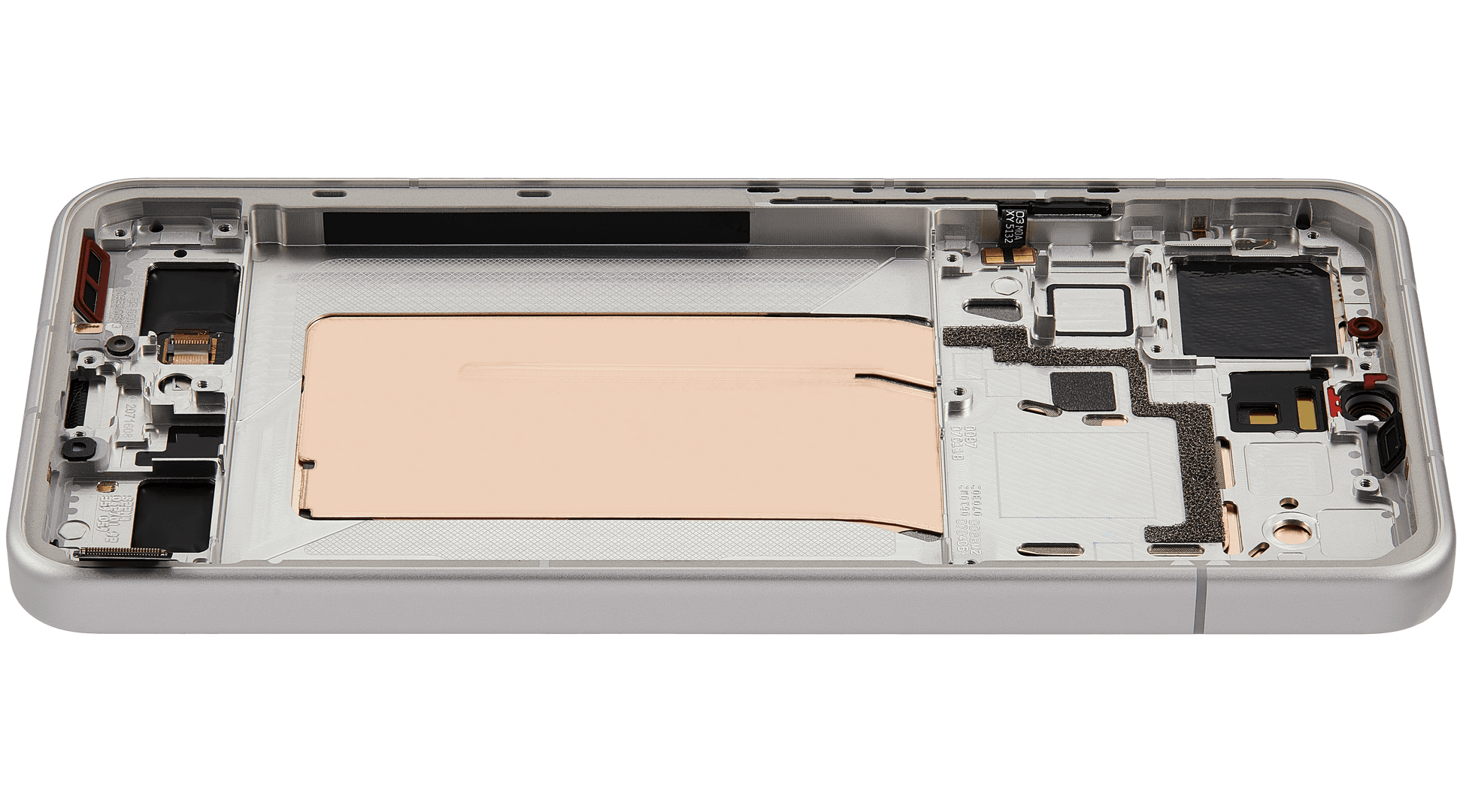 OLED Assembly With Frame For Xiaomi 15 (Refurbished) (White) – phone repair part product angle – OLED Display Replacement for phone repair