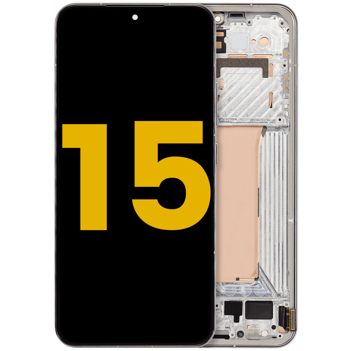 OLED Assembly With Frame For Xiaomi 15 (Refurbished) (Liquid Silver) – replacement part product view – OLED Display Replacement for phone repair