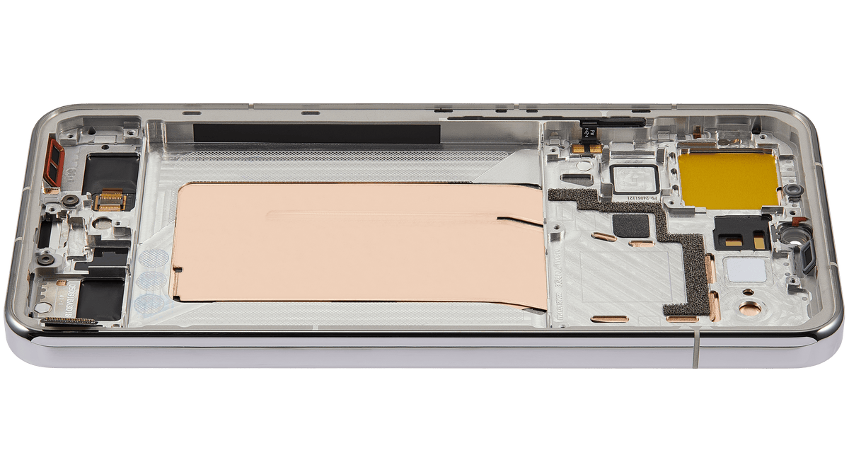 OLED Assembly With Frame For Xiaomi 15 (Refurbished) (Liquid Silver) – phone repair part product angle – OLED Display Replacement for phone repair
