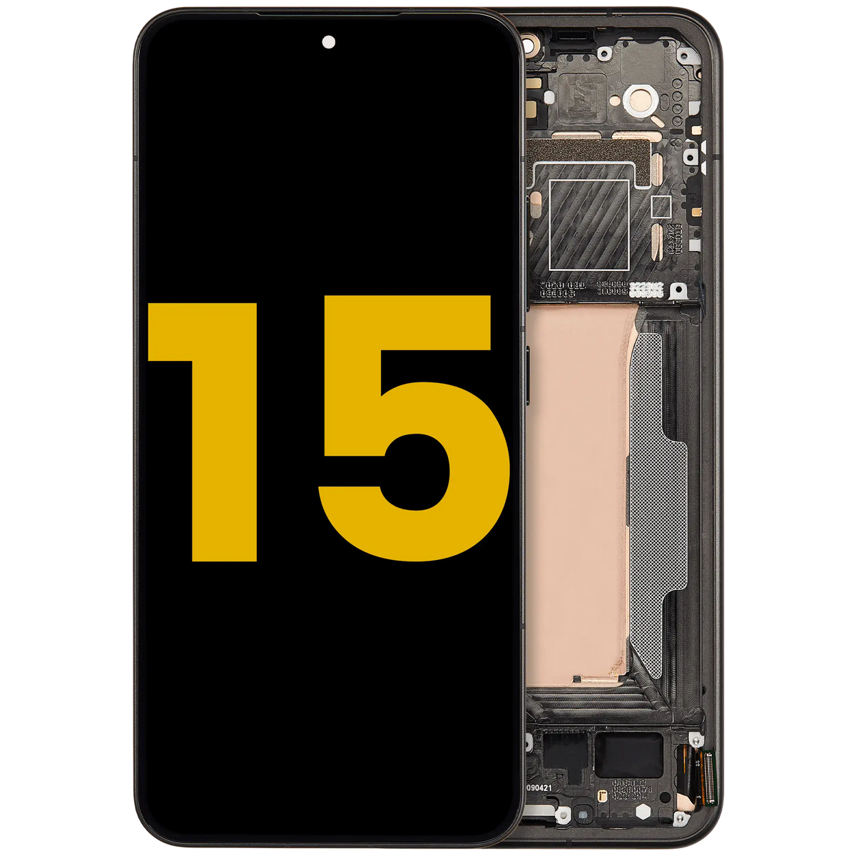 OLED Assembly With Frame For Xiaomi 15 (Refurbished) (Black) – replacement part product view – OLED Display Replacement for phone repair