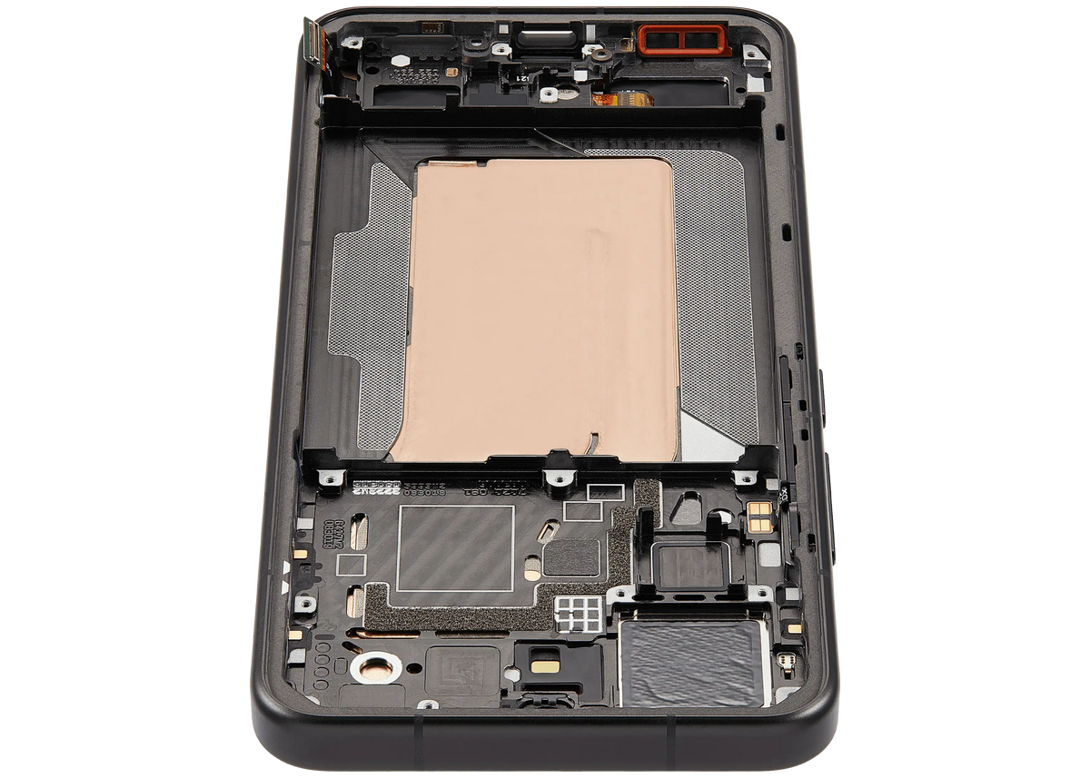OLED Assembly With Frame For Xiaomi 15 (Refurbished) (Black) – device repair component close-up – OLED Display Replacement for phone repair