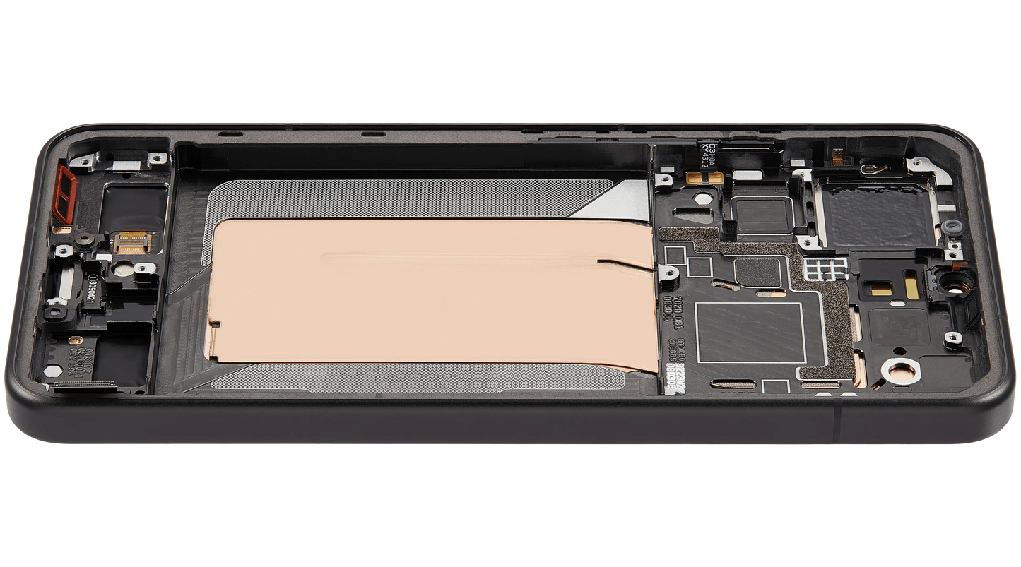 OLED Assembly With Frame For Xiaomi 15 (Refurbished) (Black) – phone repair part product angle – OLED Display Replacement for phone repair