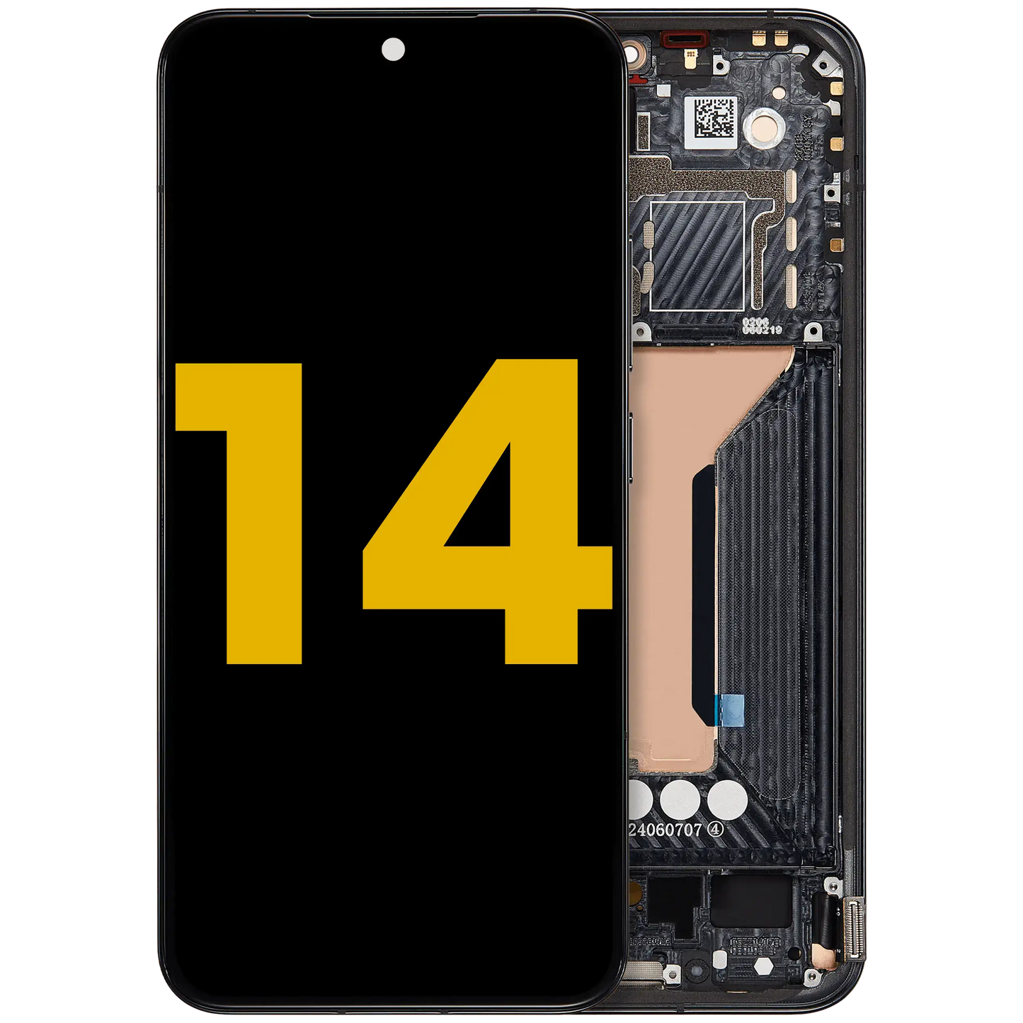 OLED Assembly With Frame For Xiaomi 14 (Refurbished) (Black) – replacement part product view – OLED Display Replacement for phone repair