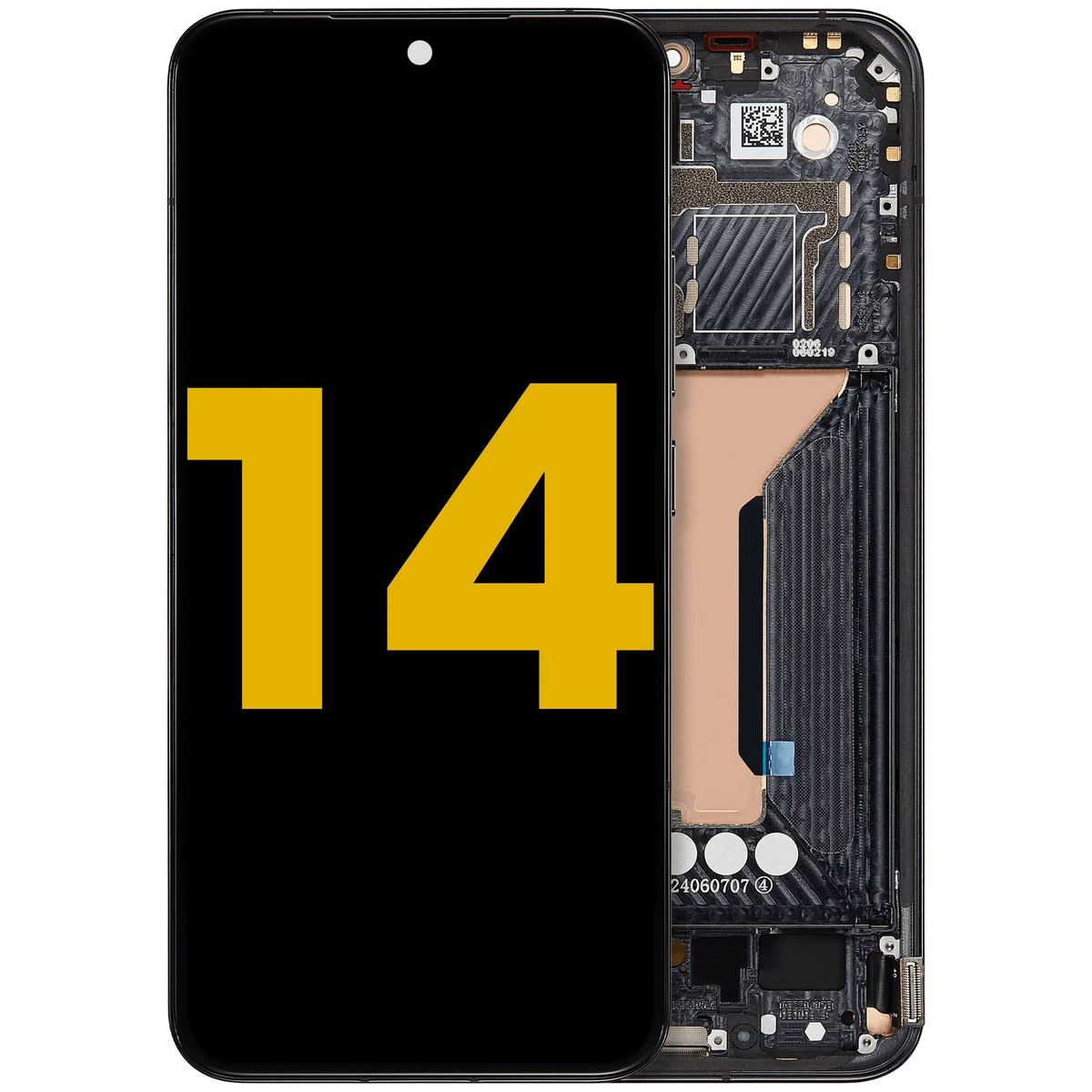 OLED Assembly With Frame For Xiaomi 14 (Refurbished) (Black) – replacement part product view – OLED Display Replacement for phone repair
