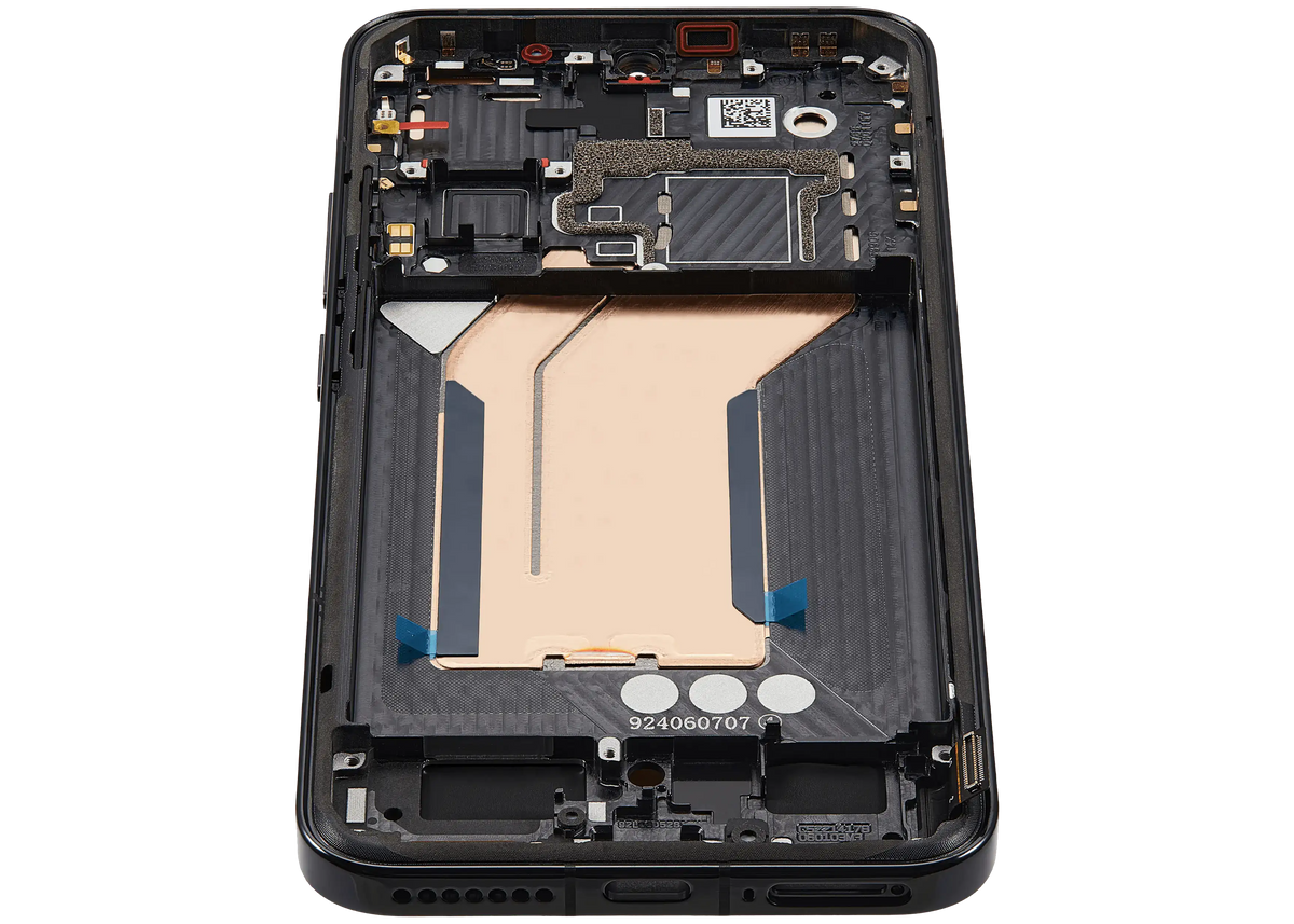 OLED Assembly With Frame For Xiaomi 14 (Refurbished) (Black) – device repair component close-up – OLED Display Replacement for phone repair