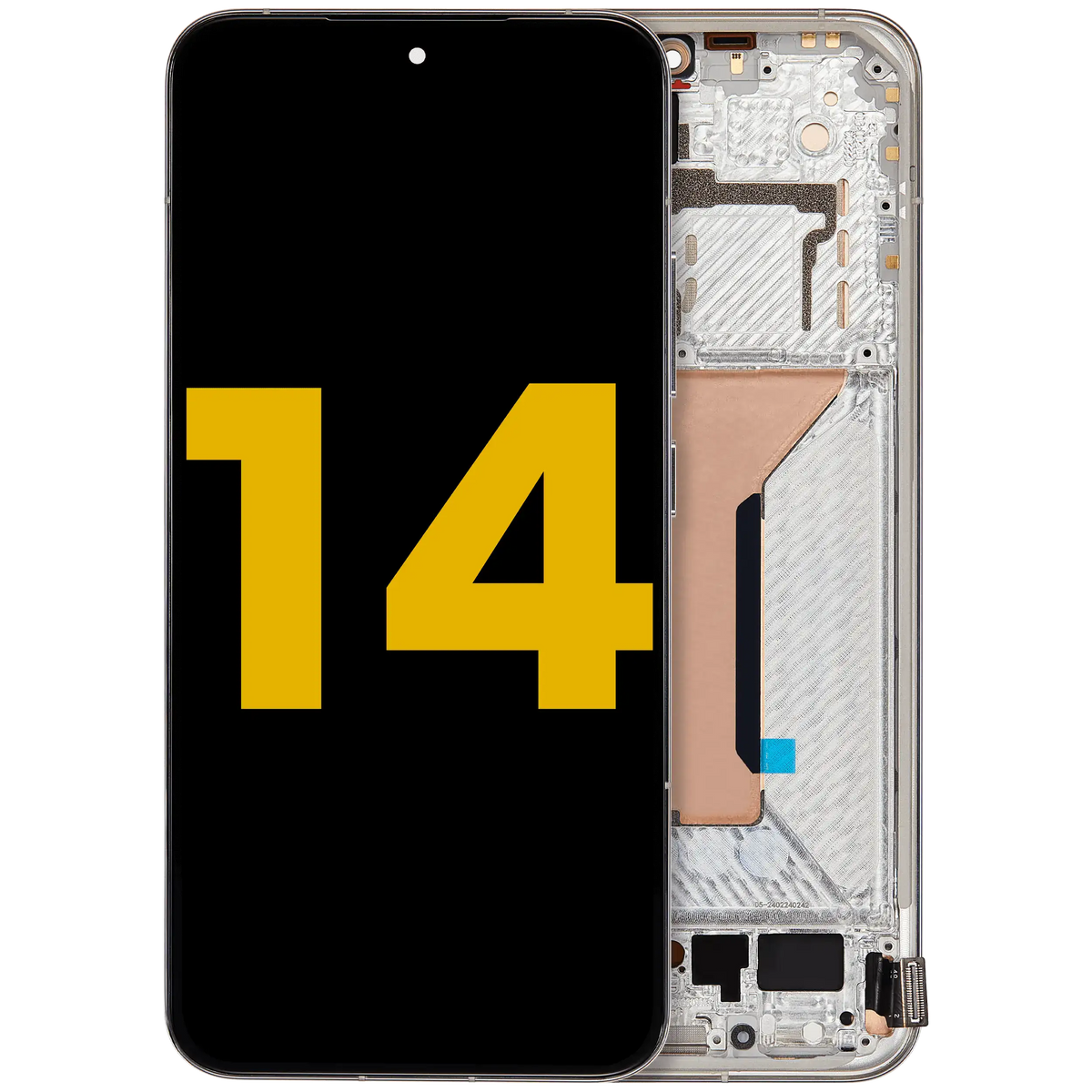 OLED Assembly With Frame For Xiaomi 14 (Refurbished) (White) – replacement part product view – OLED Display Replacement for phone repair