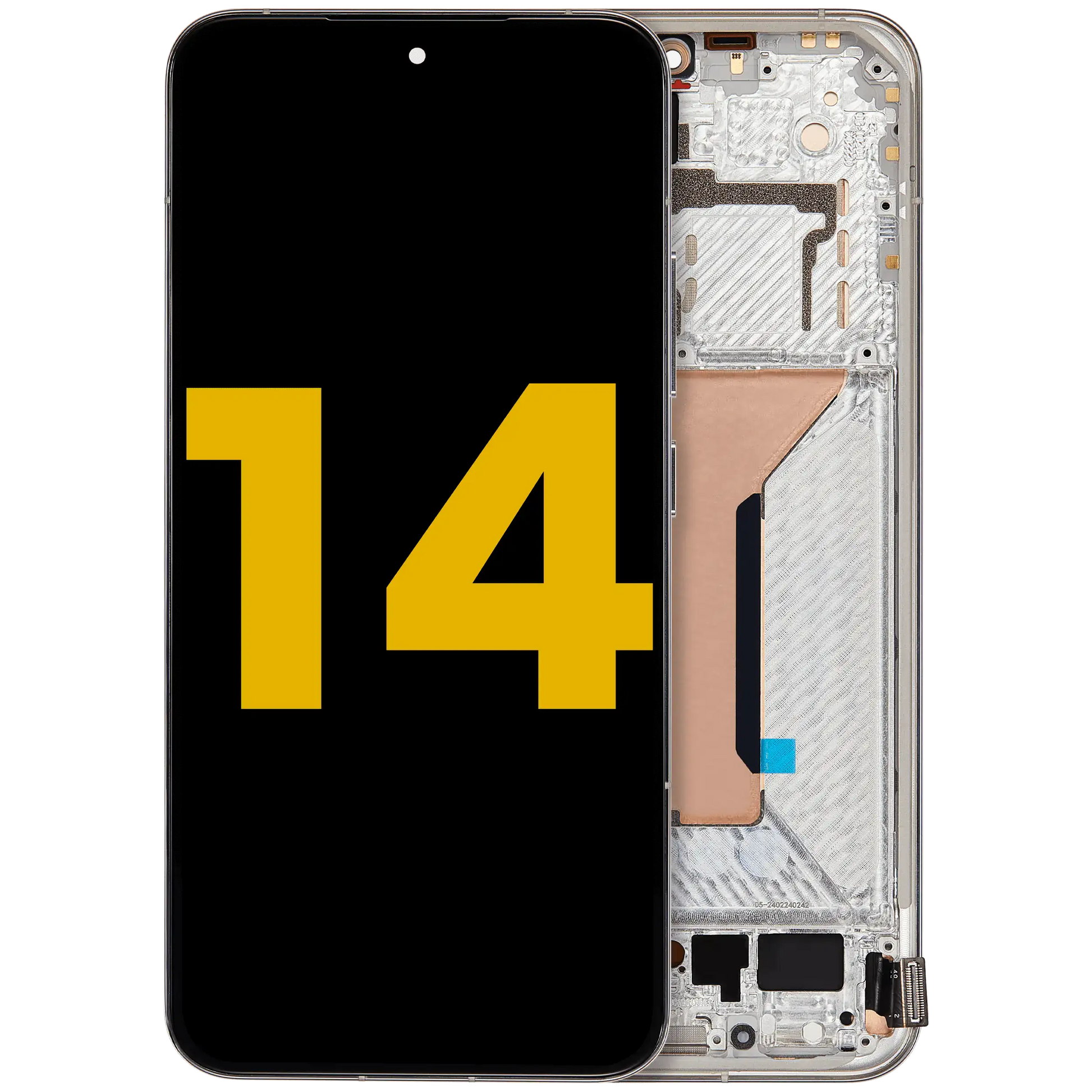 OLED Assembly With Frame For Xiaomi 14 (Refurbished) (White) – replacement part product view – OLED Display Replacement for phone repair