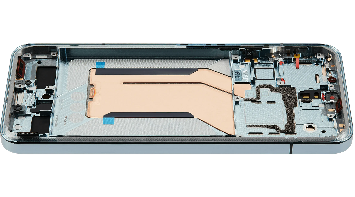 OLED Assembly With Frame For Xiaomi 14 (Refurbished) (Jade Green) – phone repair part product angle – OLED Display Replacement for phone repair