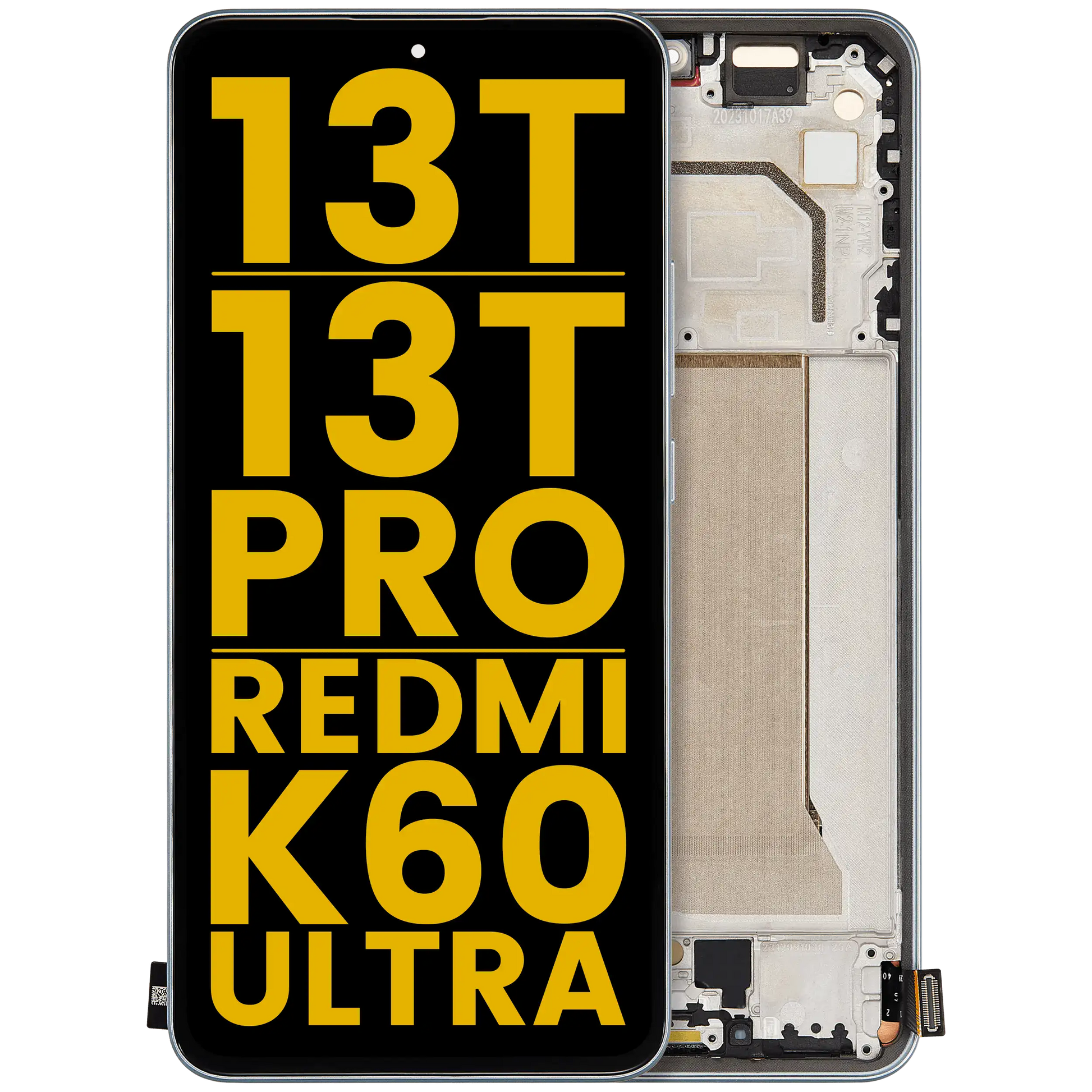 OLED Assembly With Frame For Xiaomi 13T / 13T Pro / Redmi K60 Ultra (Refurbished) (Meadow Green) – replacement part product view – OLED Display Replacement for phone repair