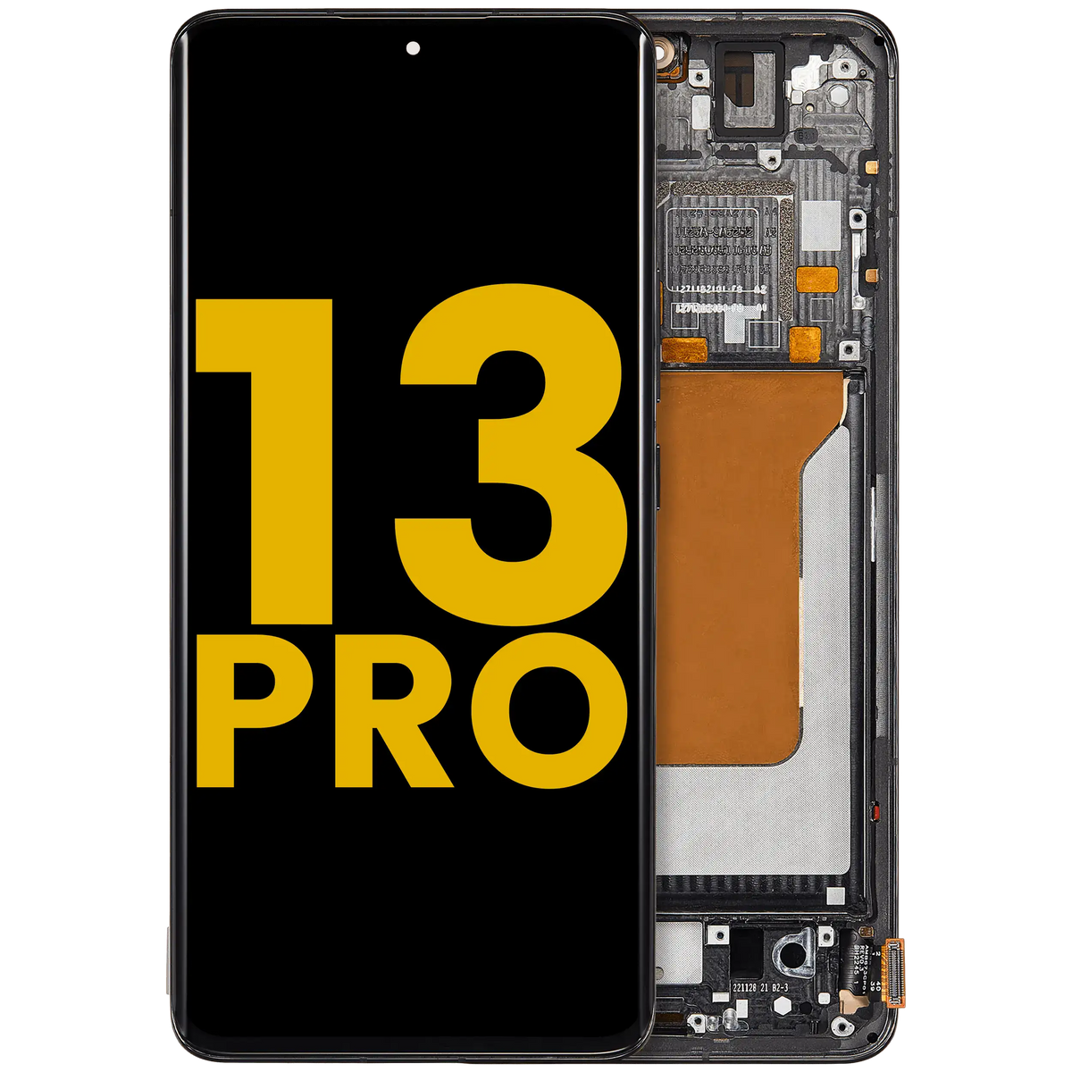 OLED Assembly With Frame For Xiaomi 13 Pro (Refurbished) (Black) – replacement part product view – OLED Display Replacement for phone repair