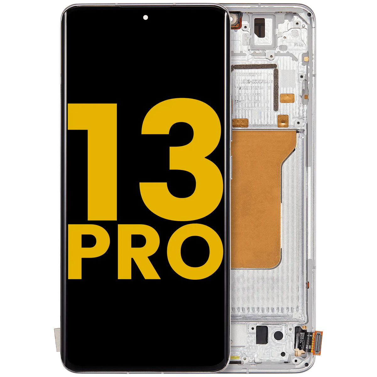 OLED Assembly With Frame For Xiaomi 13 Pro (Refurbished) (White) – replacement part product view – OLED Display Replacement for phone repair