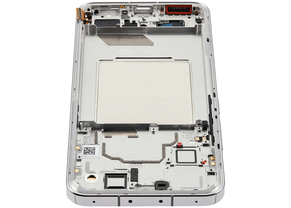 OLED Assembly With Frame For Xiaomi 13 (Refurbished) (White) – device repair component close-up – OLED Display Replacement for phone repair