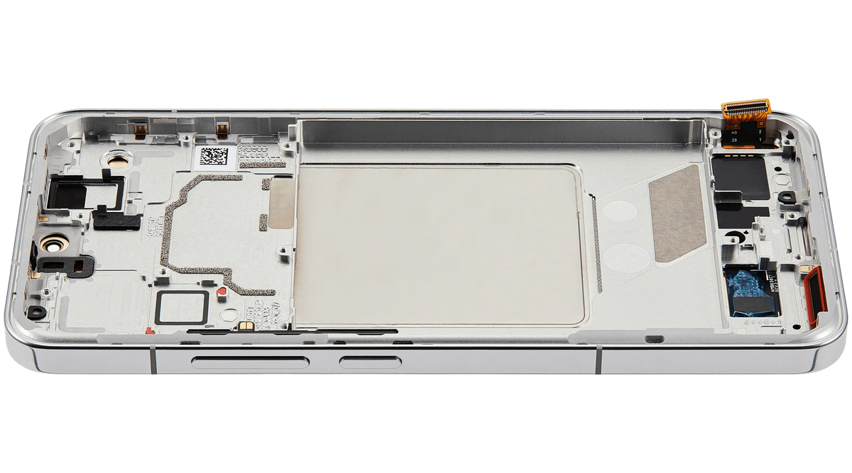 OLED Assembly With Frame For Xiaomi 13 (Refurbished) (White) – phone repair part product angle – OLED Display Replacement for phone repair