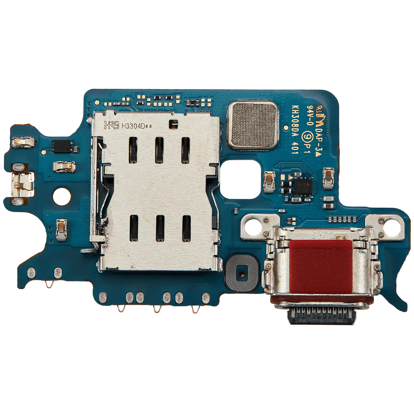 Charging Port Board With Sim Card Reader For Samsung Galaxy S22 5G (S9010) (Dual Sim Version) (Premium)