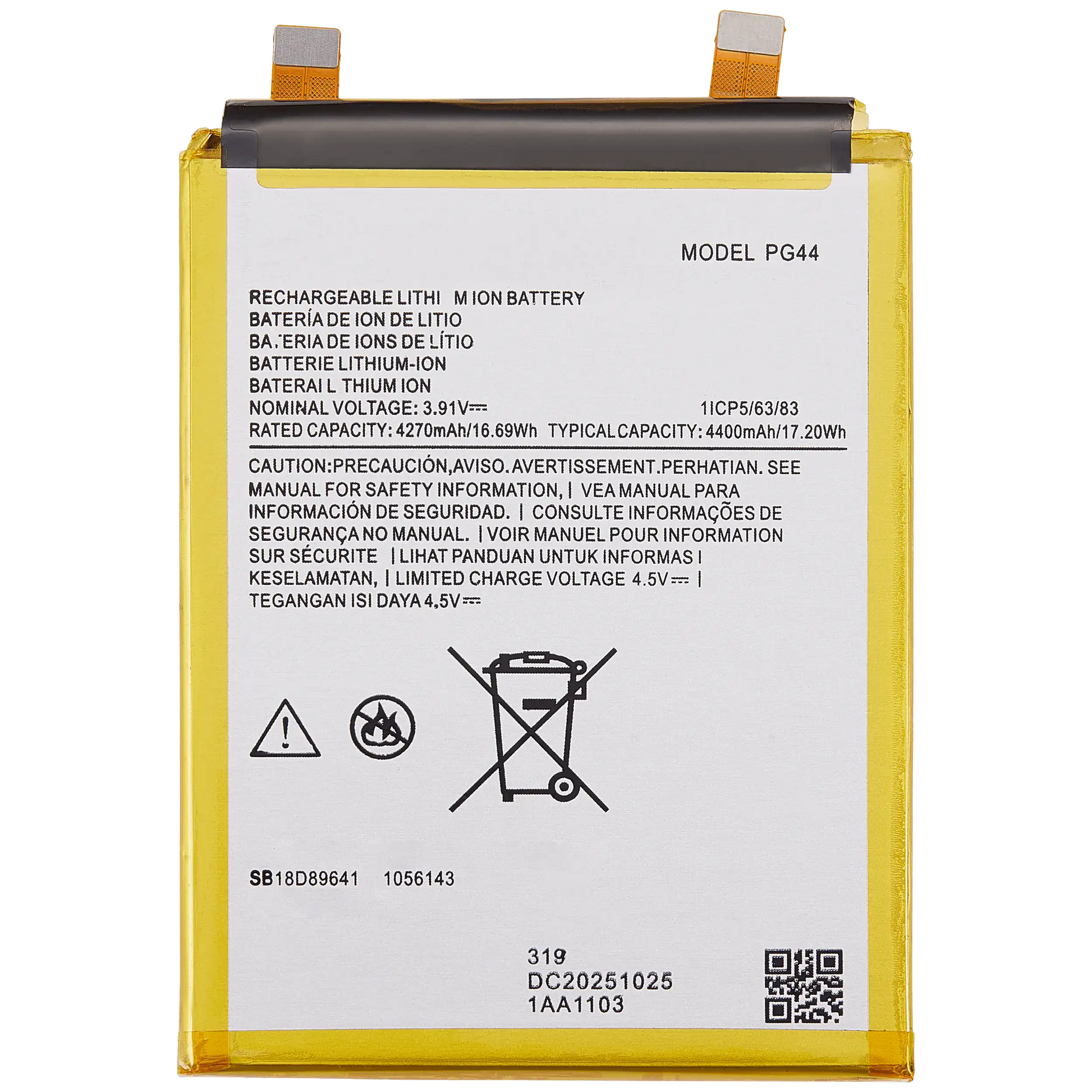 Replacement Battery For Motorola Moto Edge 2023 (XT2305) (PG44) | SKU 107182127622 | image 1
