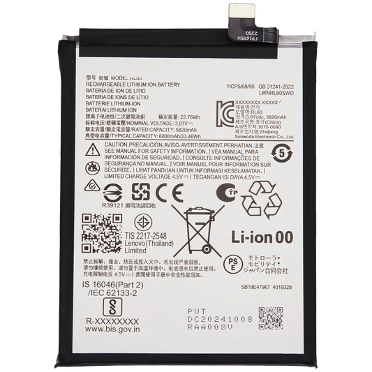 Replacement Battery For Motorola Moto G15 Power (XT2521-5 /2025) (RL60) replacement part SKU 107182127623 image 1