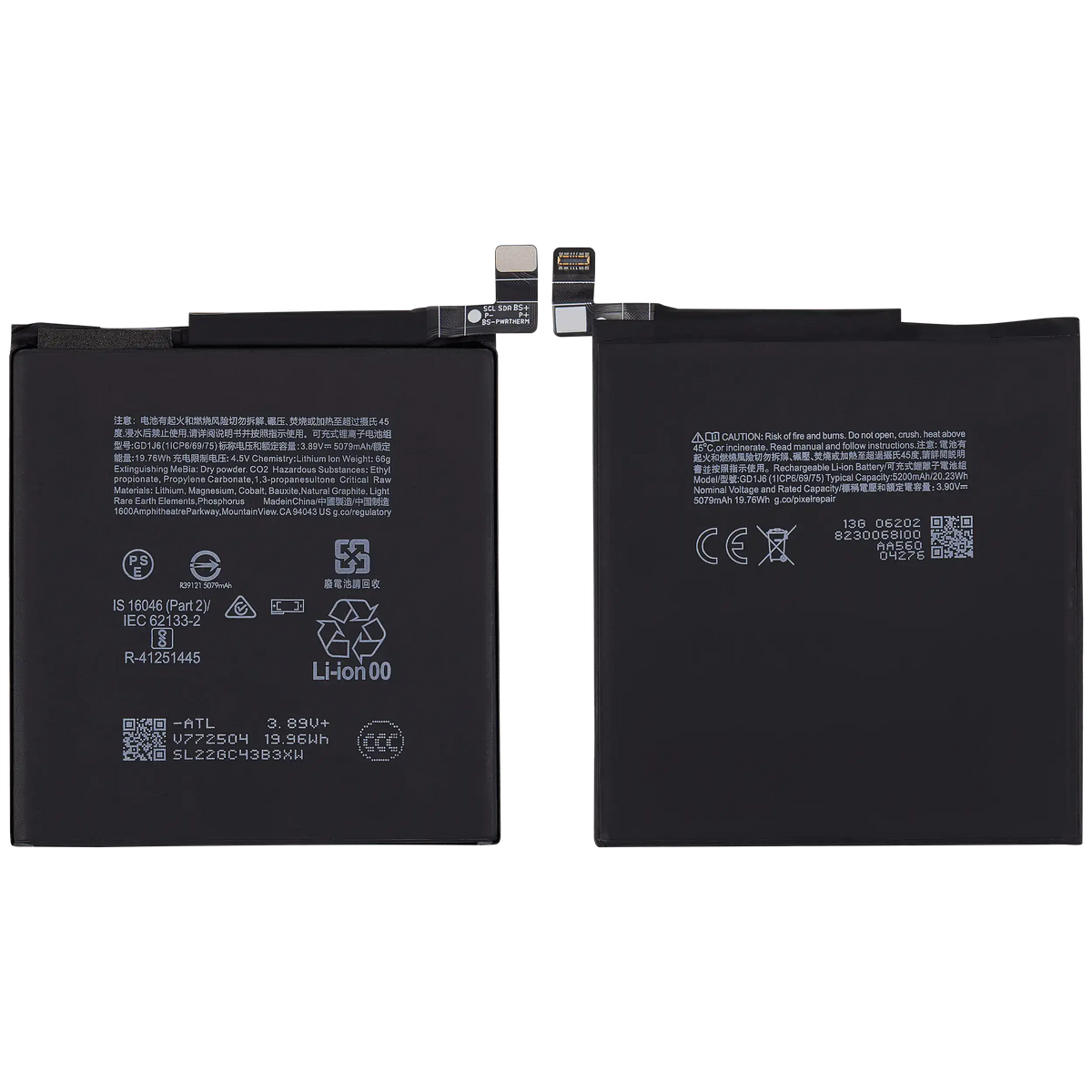 Replacement Battery For Google Pixel 10 Pro XL (GD1J6) - repair component detailed angle