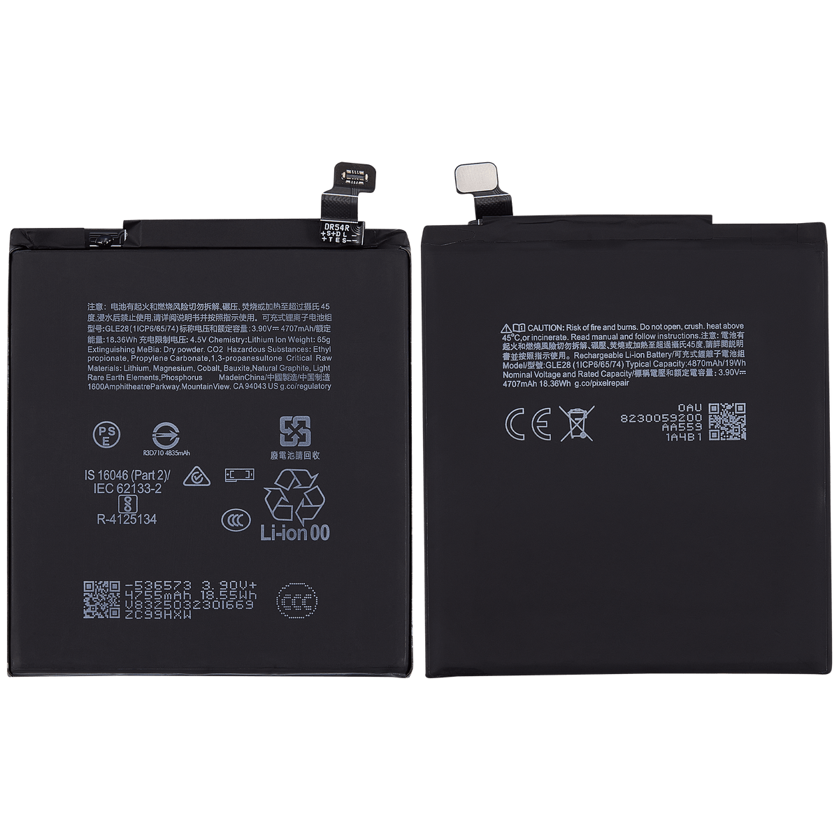 Replacement Battery For Google Pixel 10 Pro (GLE28) - repair component detailed angle