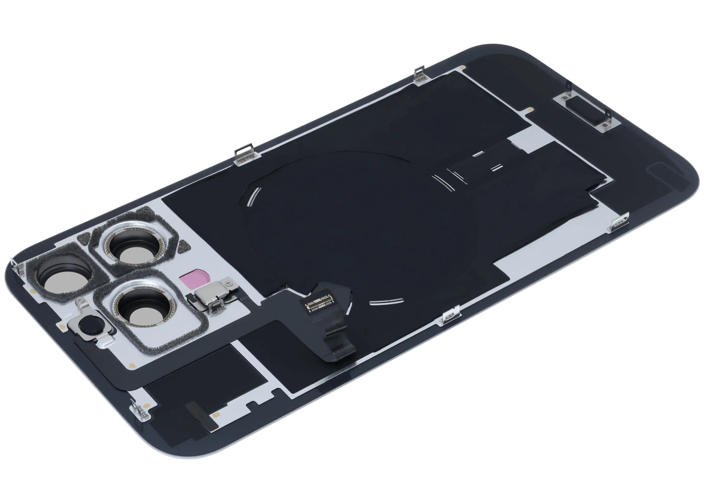 Back Glass w/ MagSafe Magnet & NFC & Flashlight Flex For iPhone 16 Pro Max (Service Pack) (Natural Titanium)