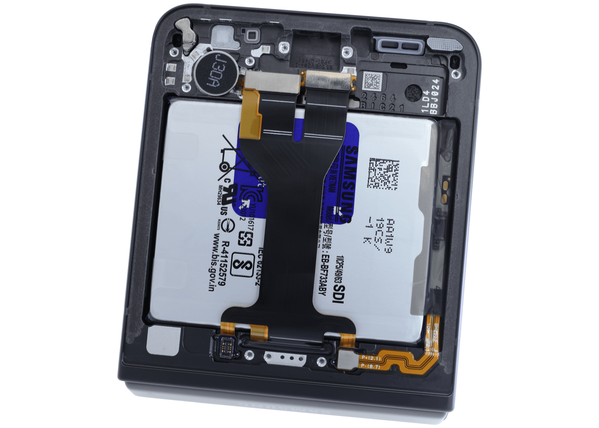 Inner OLED Assembly With Frame For Samsung Galaxy Z Flip 5 5G (US & International) (Service Pack) (Gray) - View 3 | TechDrip Canada
