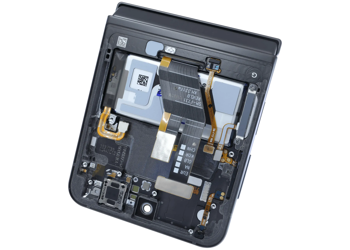 Inner OLED Assembly With Frame For Samsung Galaxy Z Flip 5 5G (US & International) (Service Pack) (Gray) - View 4 | TechDrip Canada