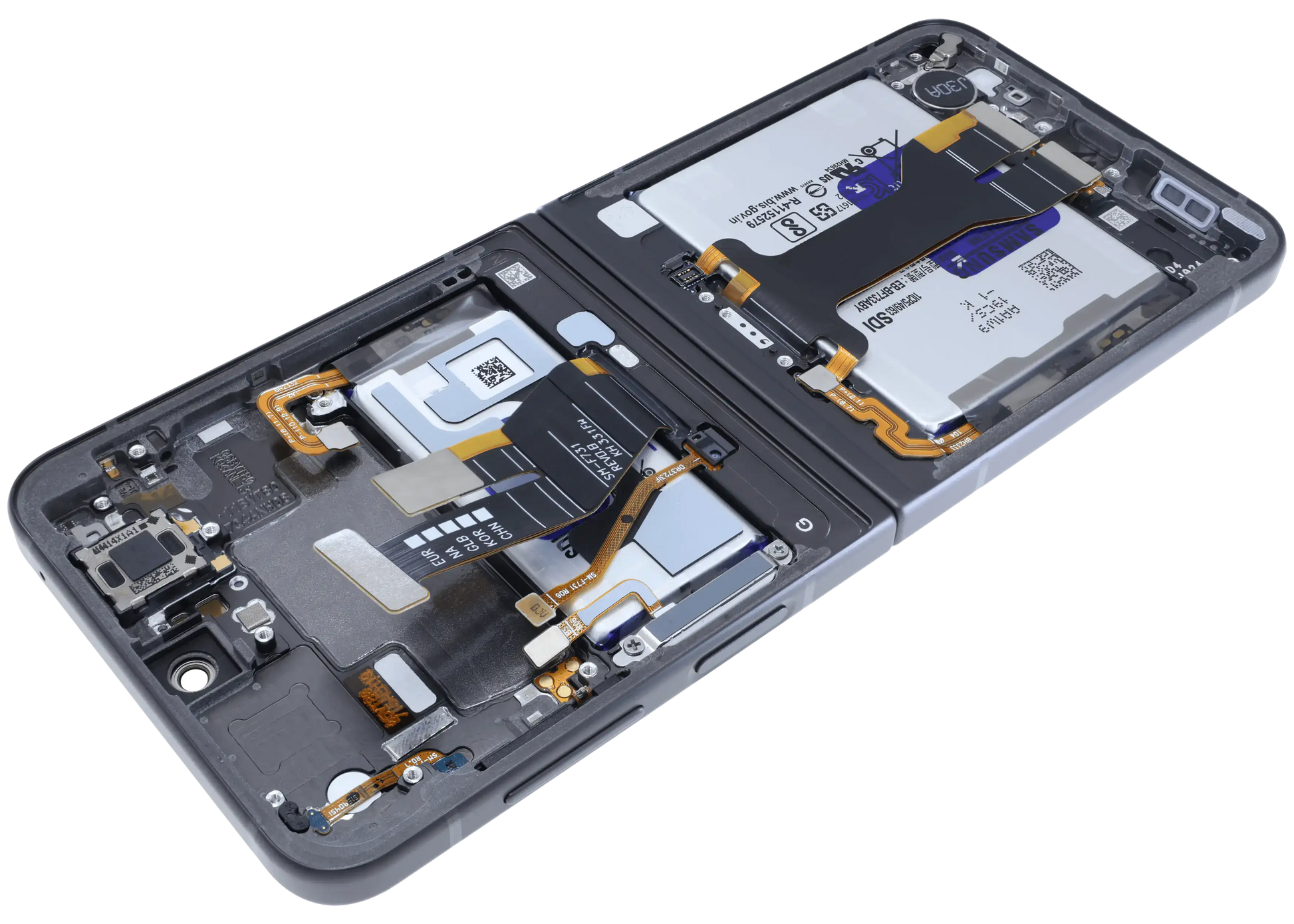 Inner OLED Assembly With Frame For Samsung Galaxy Z Flip 5 5G (US & International) (Service Pack) (Gray) - View 5 | TechDrip Canada