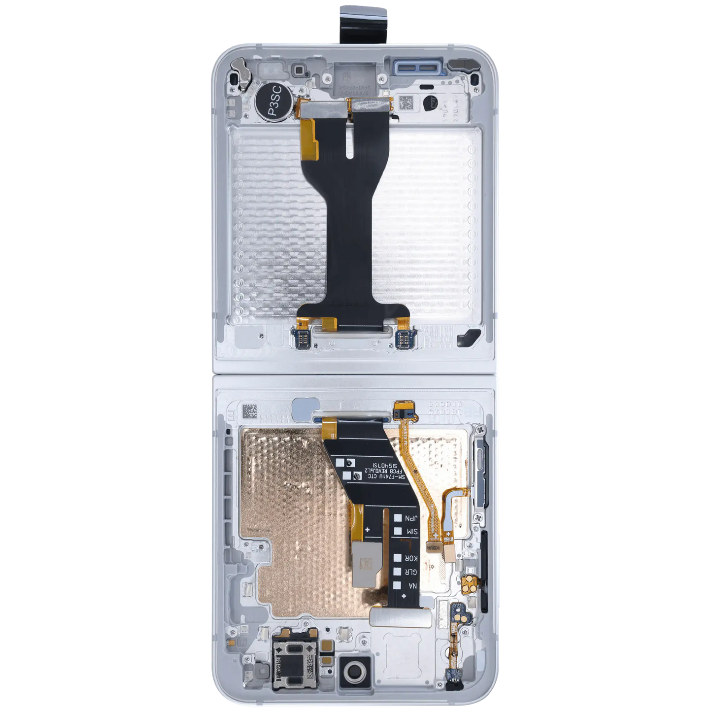 Inner OLED Assembly With Frame For Samsung Galaxy Z Flip 7 FE 5G (Service Pack) (White)