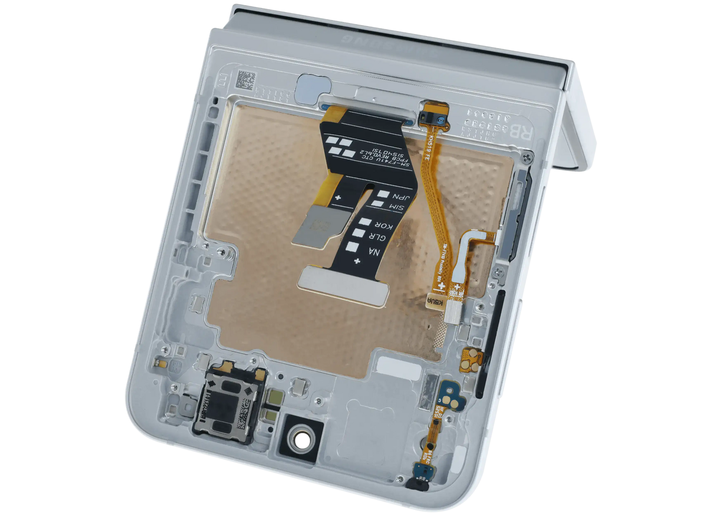 Inner OLED Assembly With Frame For Samsung Galaxy Z Flip 7 FE 5G (Service Pack) (White)