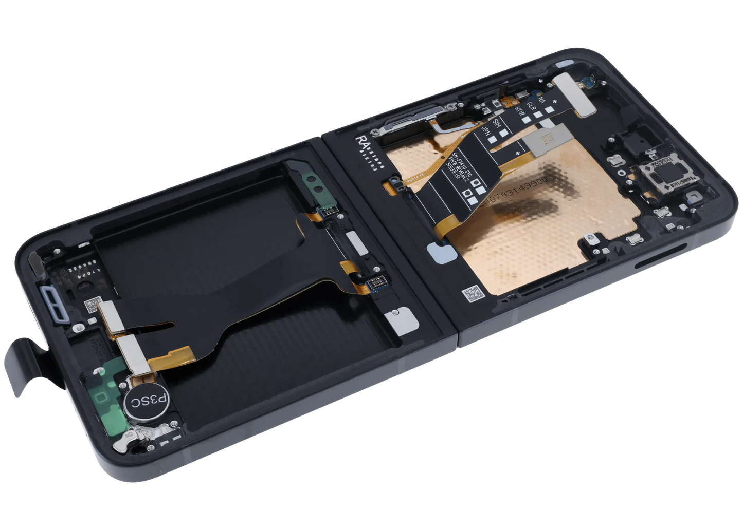 Inner OLED Assembly With Frame For Samsung Galaxy Z Flip 7 FE 5G (Service Pack) (Black)