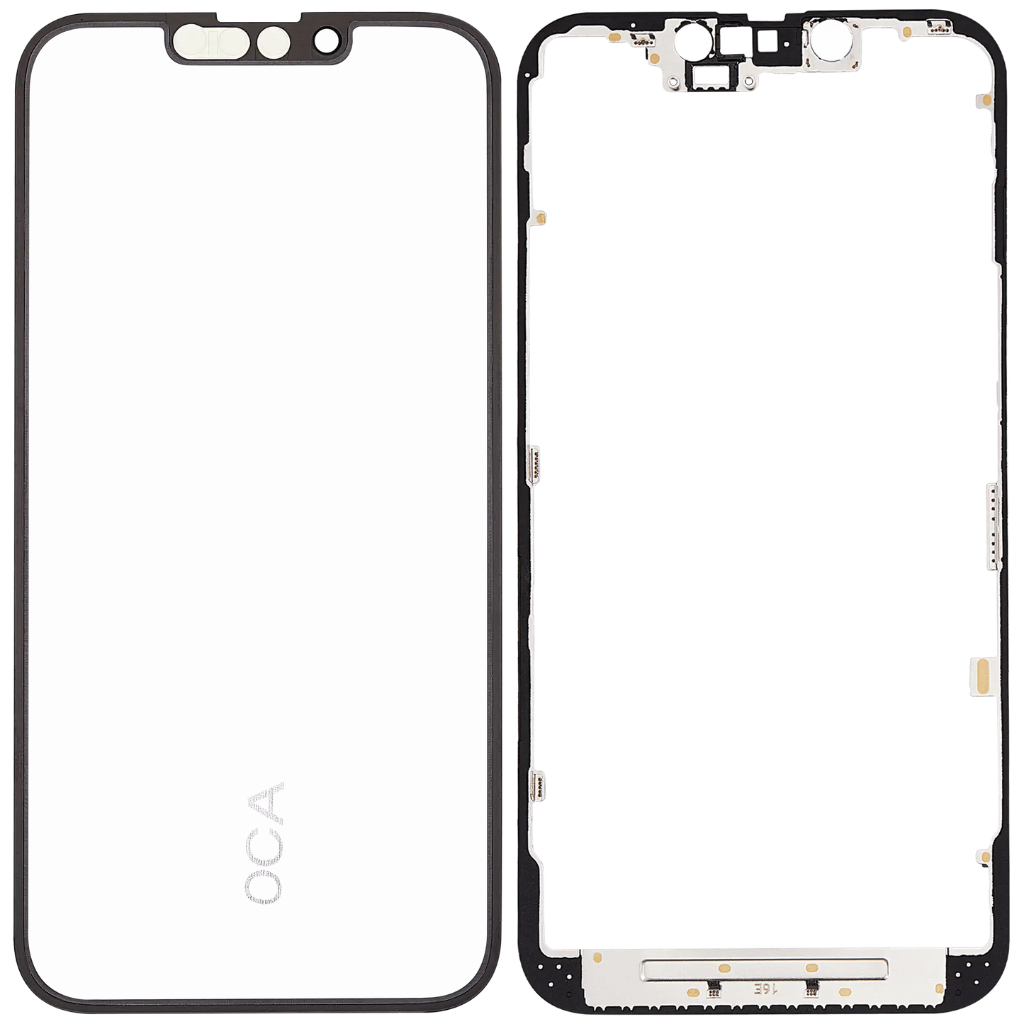 3 in 1 (Glass With OCA Pre-Installed + Frame) For iPhone 16e / 17e (OCA Master)