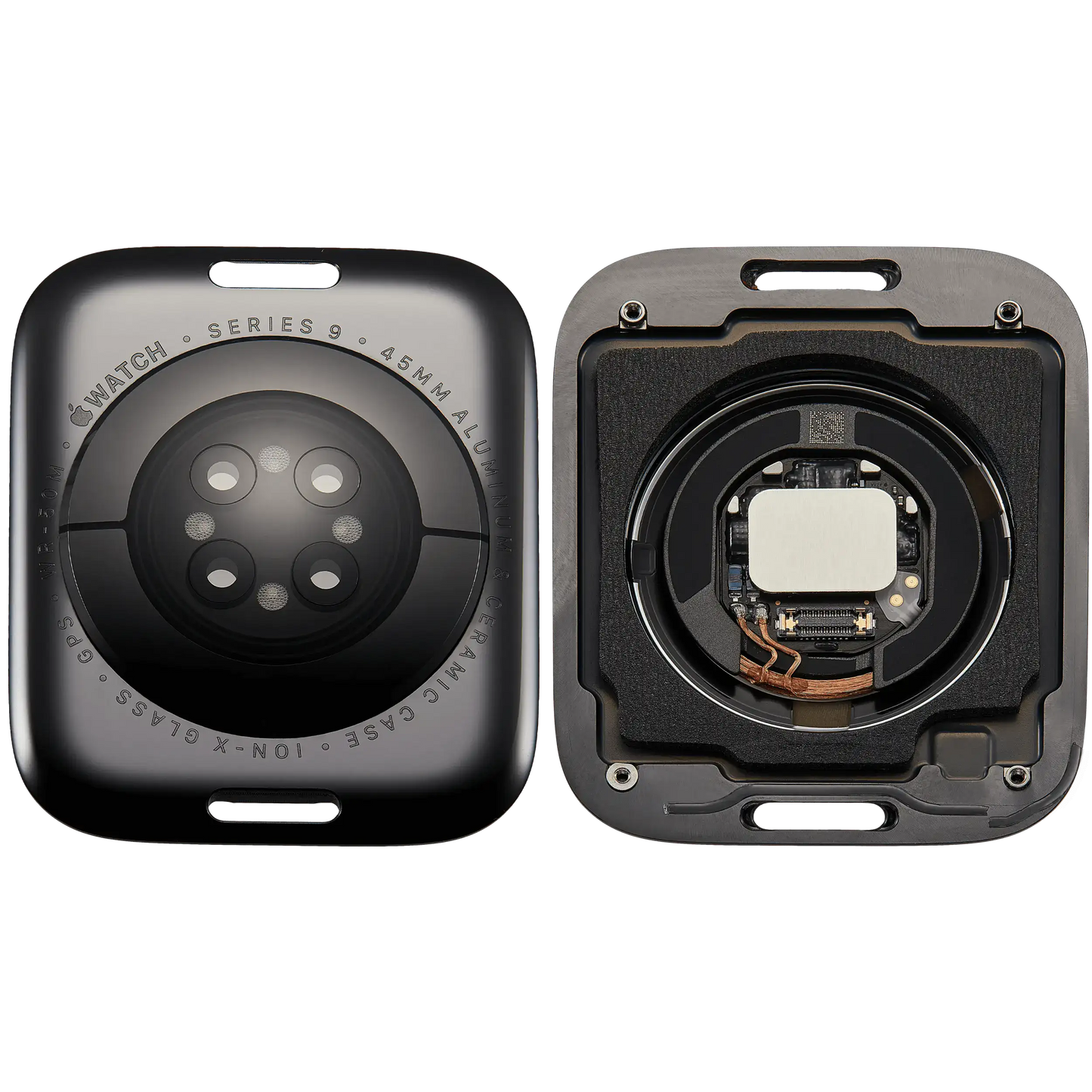 Back Cover Assembly For Watch Series 9 (45mm) (GPS Version) (Aluminum / Space Black)