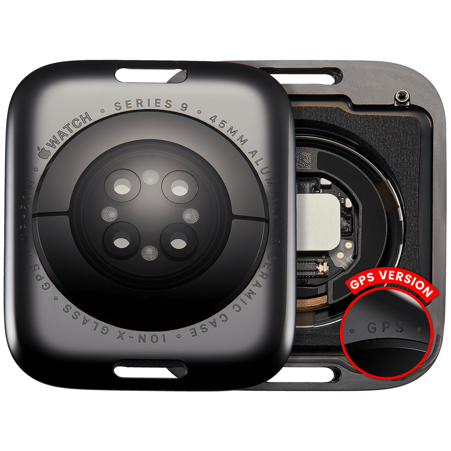 Back Cover Assembly For Watch Series 9 (45mm) (GPS Version) (Aluminum / Space Black)