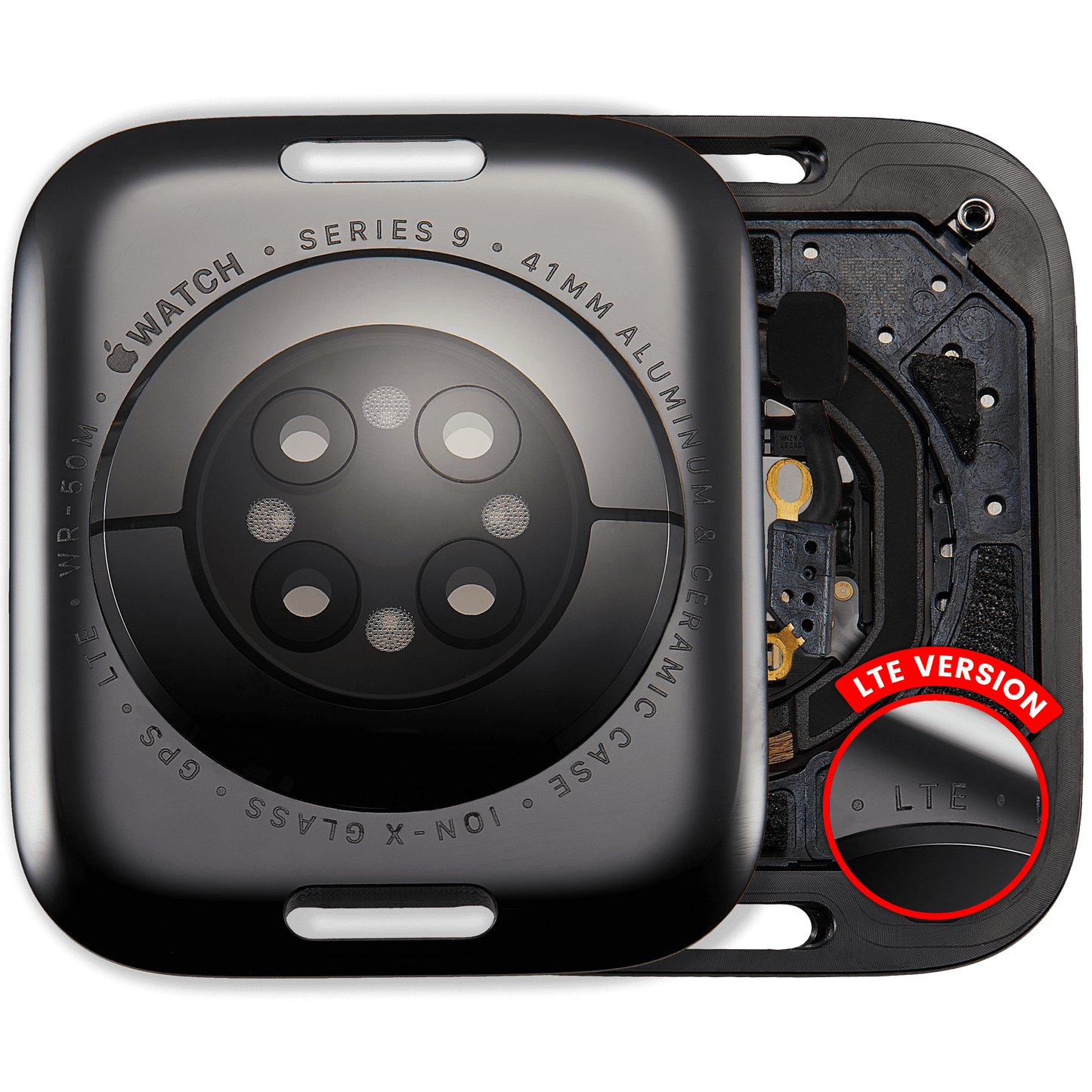 Back Cover Assembly For Watch Series 9 (41mm) (LET Version) (Aluminum / Space Black)
