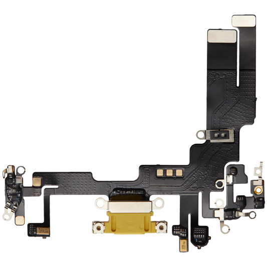 Charging Port Flex Cable For iPhone 14 (Aftermarket Plus) (Yellow)