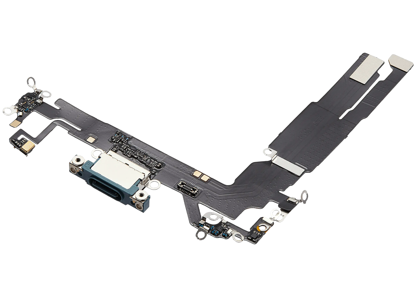 Charging Port Flex Cable For iPhone 16 (Premium) (Teal)