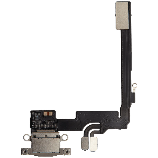Charging Port Flex Cable For iPhone 16 Pro (Aftermarket Plus) (Natural Titanium) — product photo 1