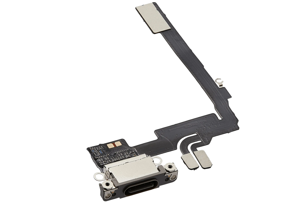 Charging Port Flex Cable For iPhone 16 Pro (Aftermarket Plus) (Natural Titanium) — product photo 4