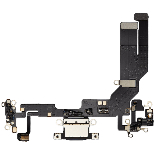 Charging Port Flex Cable For iPhone 16e / 17e (Aftermarket Plus) (Black)