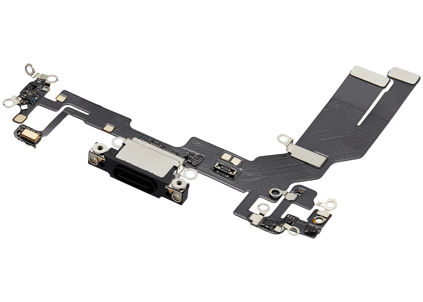 Charging Port Flex Cable For iPhone 16e / 17e (Aftermarket Plus) (Black)