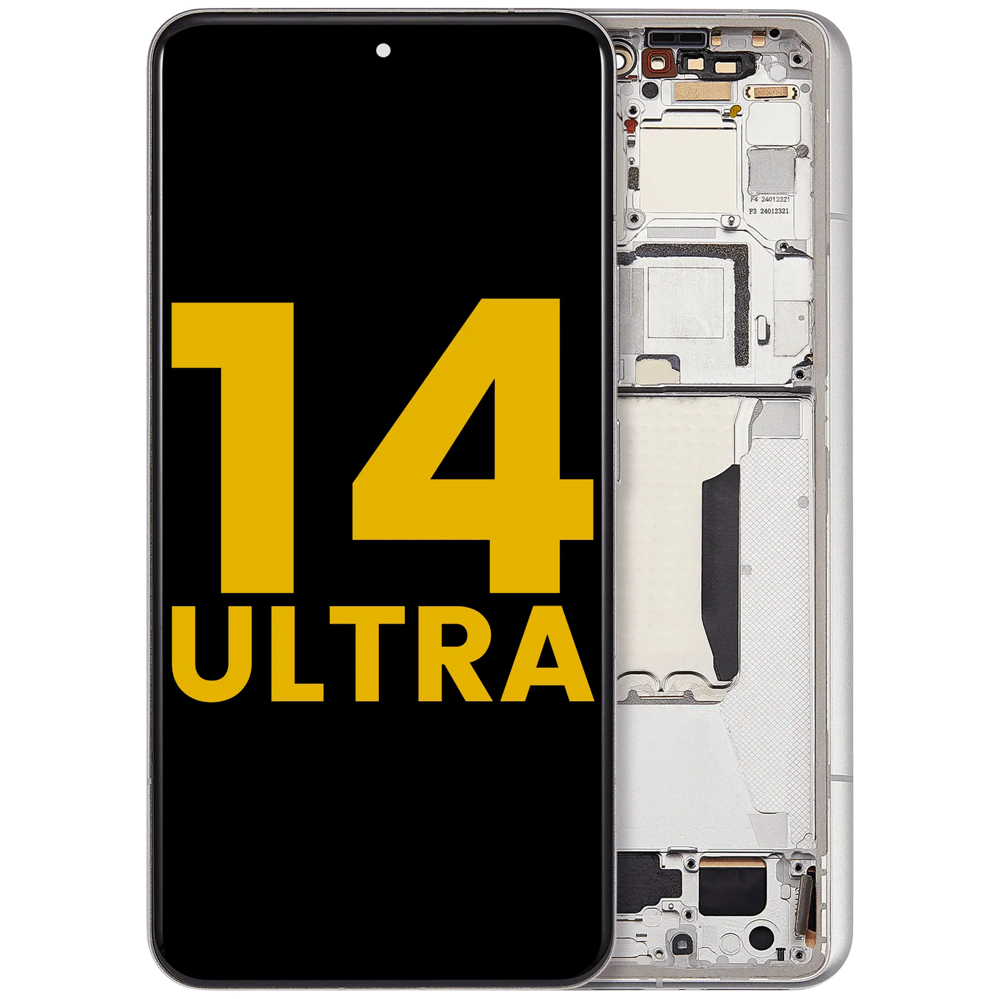 OLED Assembly With Frame For Xiaomi 14 Ultra (Refurbished) (White) – replacement part product view – OLED Display Replacement for phone repair