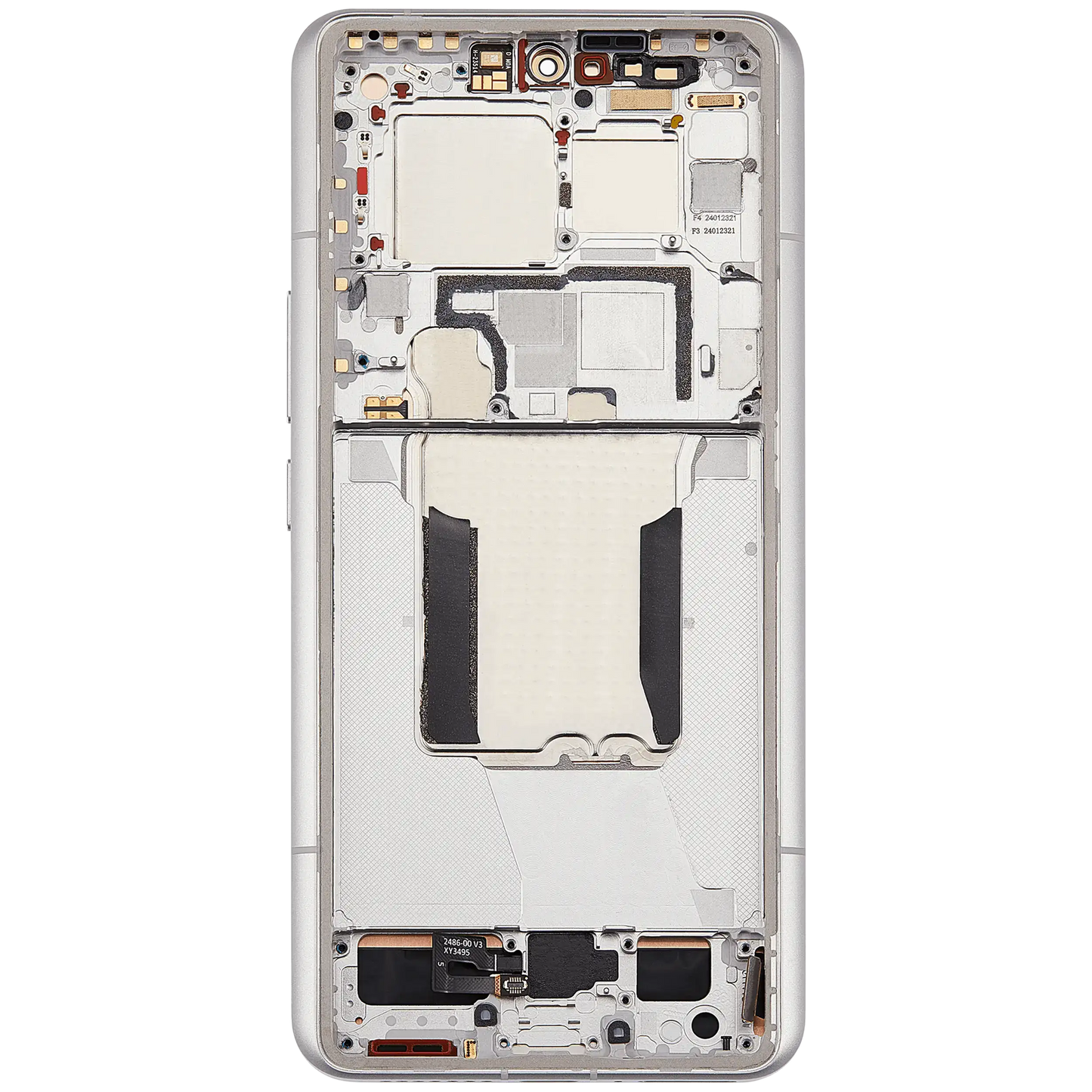 OLED Assembly With Frame For Xiaomi 14 Ultra (Refurbished) (White) – technician repair part view – OLED Display Replacement for phone repair