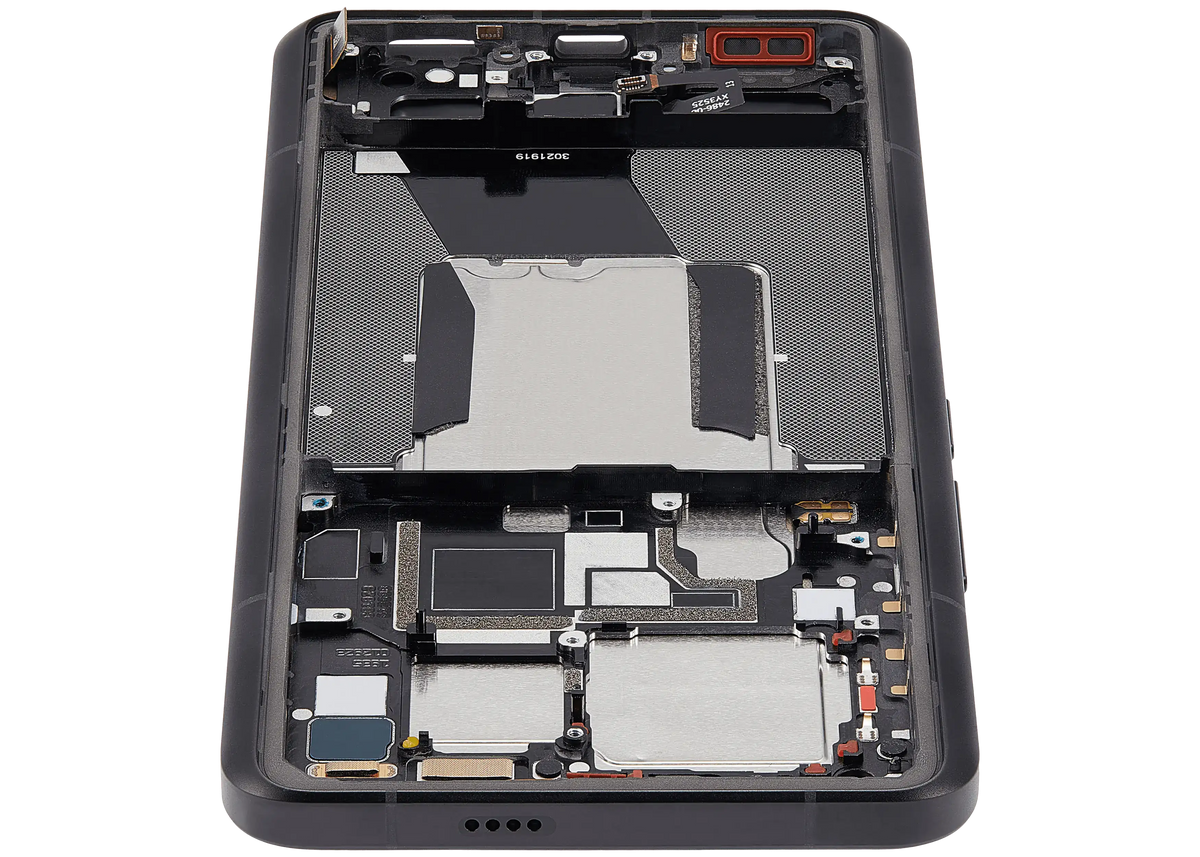 OLED Assembly With Frame For Xiaomi 14 Ultra (Refurbished) (Black) – device repair component close-up – OLED Display Replacement for phone repair